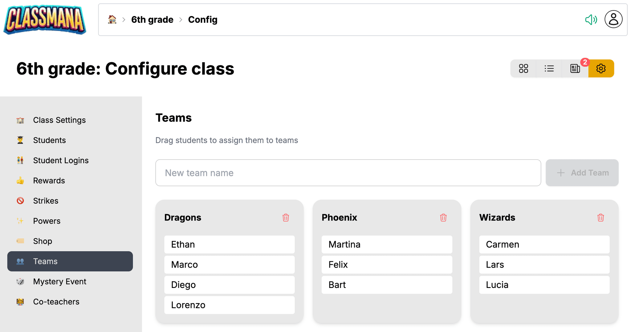 Configuració d'equips