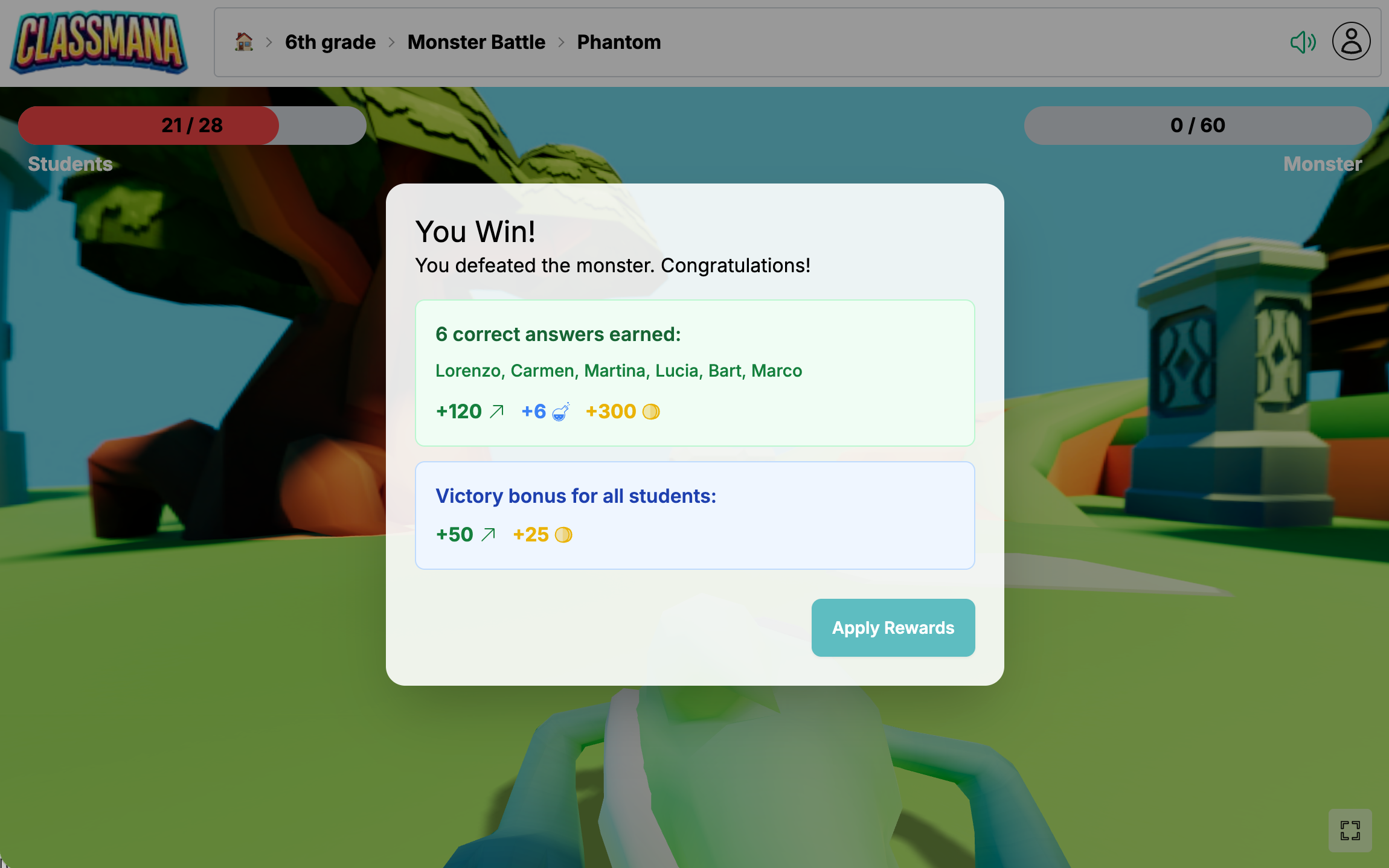 Resum de recompenses